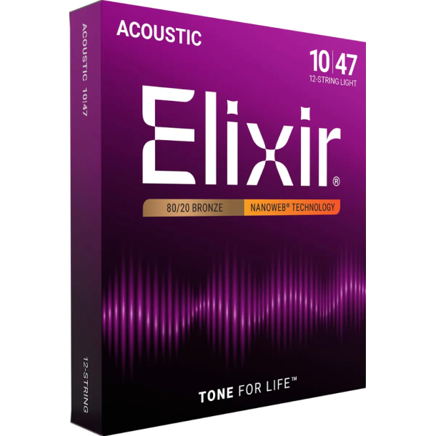 Elixir Nanoweb Acoustic Bronze 11152 12-String Light 10-47 / 10-27